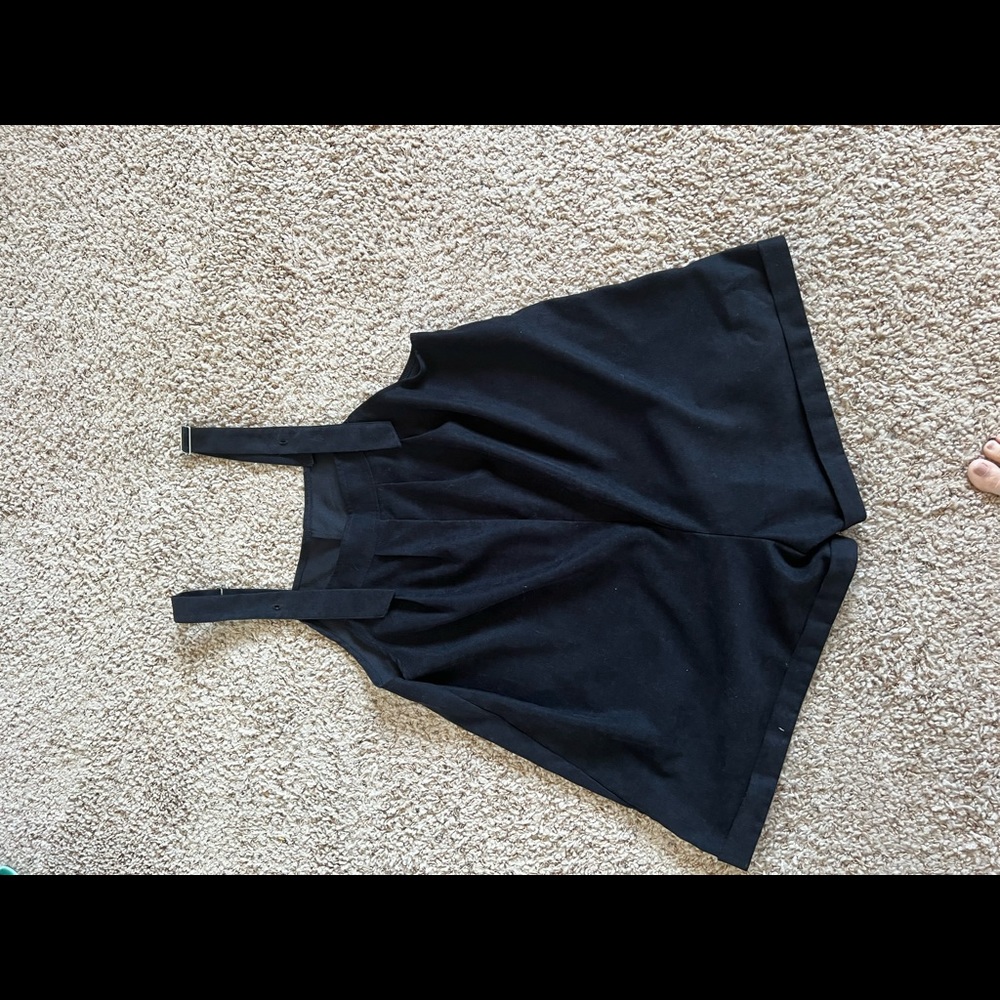 Black soft baggy romper/overalls